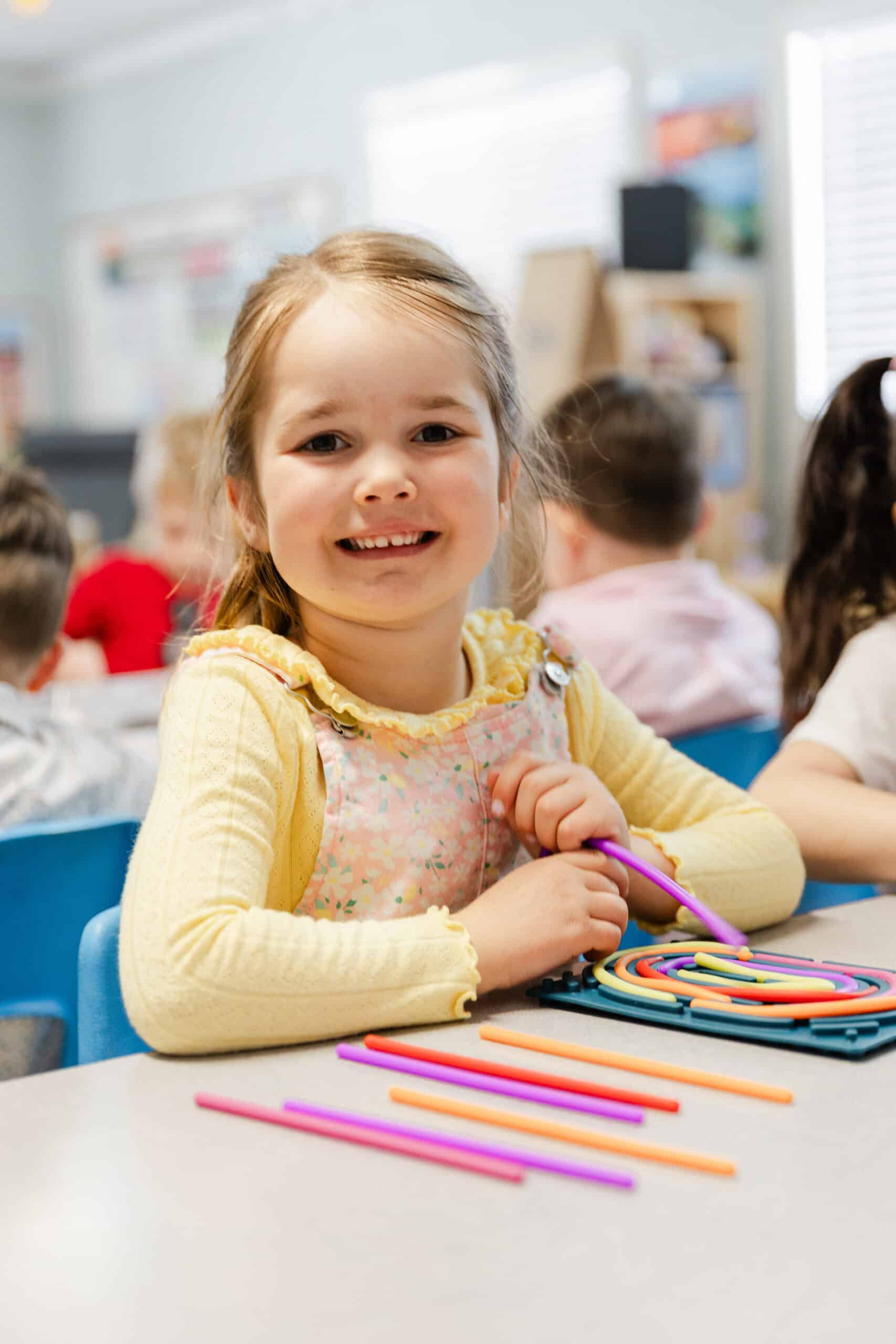 Happy child at preschool