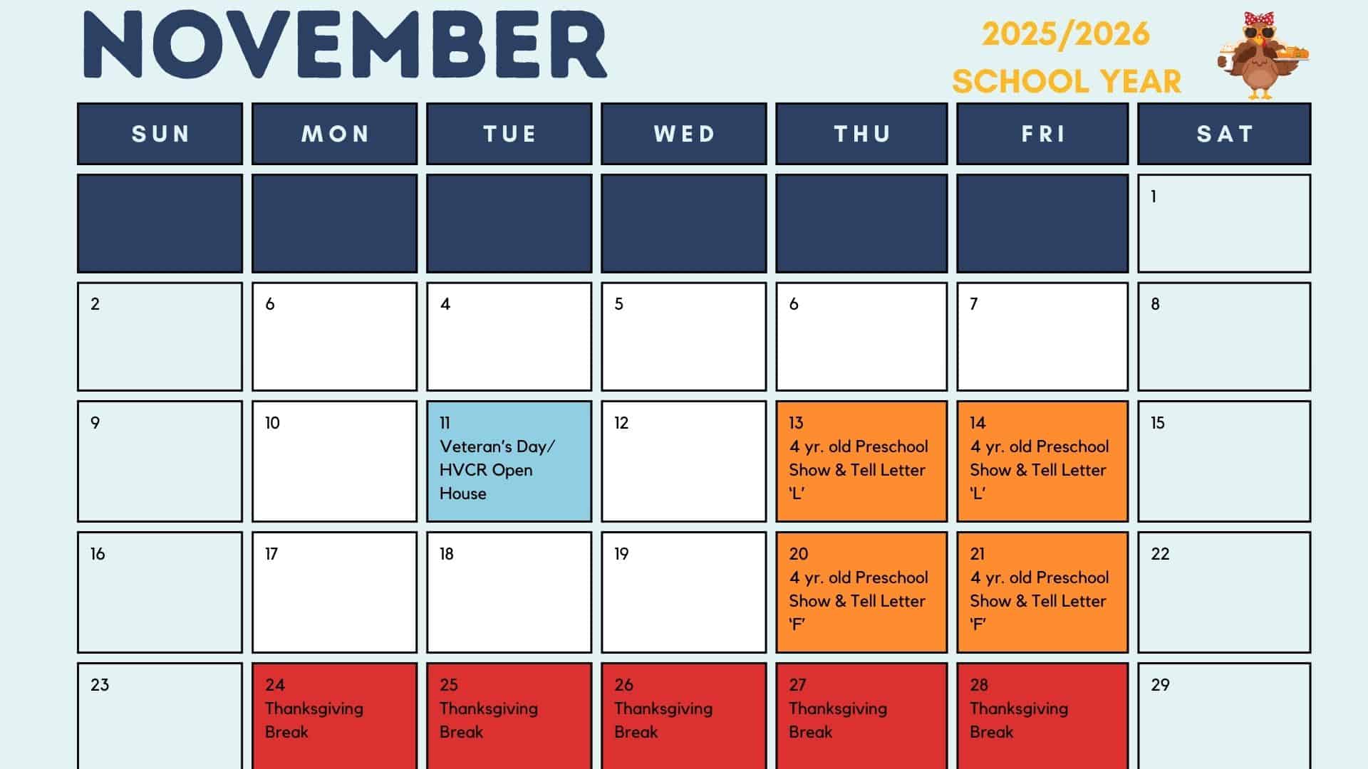 September Calendar
